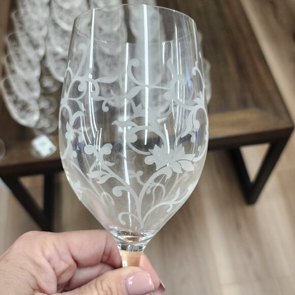 Ralph Lauren Etched Glasses Full Set - Picture 2 of 5
